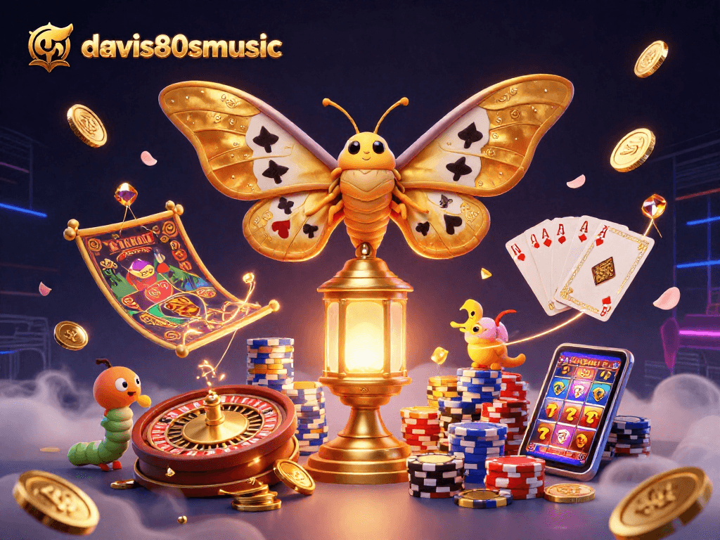 Dive into thrilling slots action with davis80smusic's captivating online casino world filled with vibrant golden characters and dynamic gaming elements.