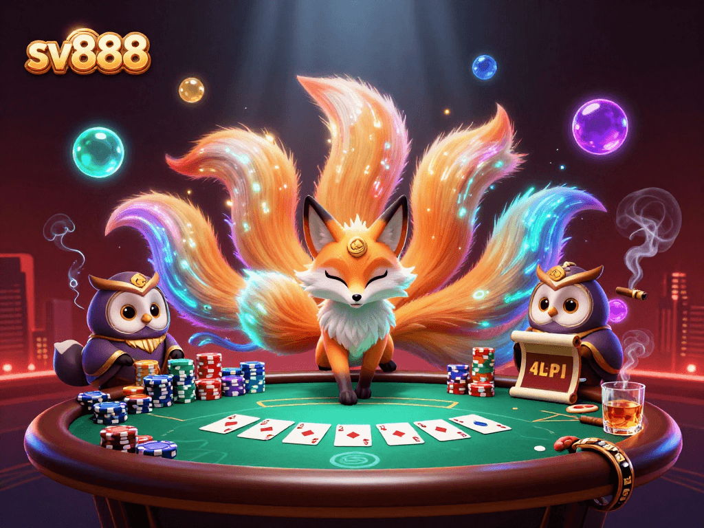 Experience thrilling poker action with sv888 in a vibrant fantasy setting featuring enchanting creatures.