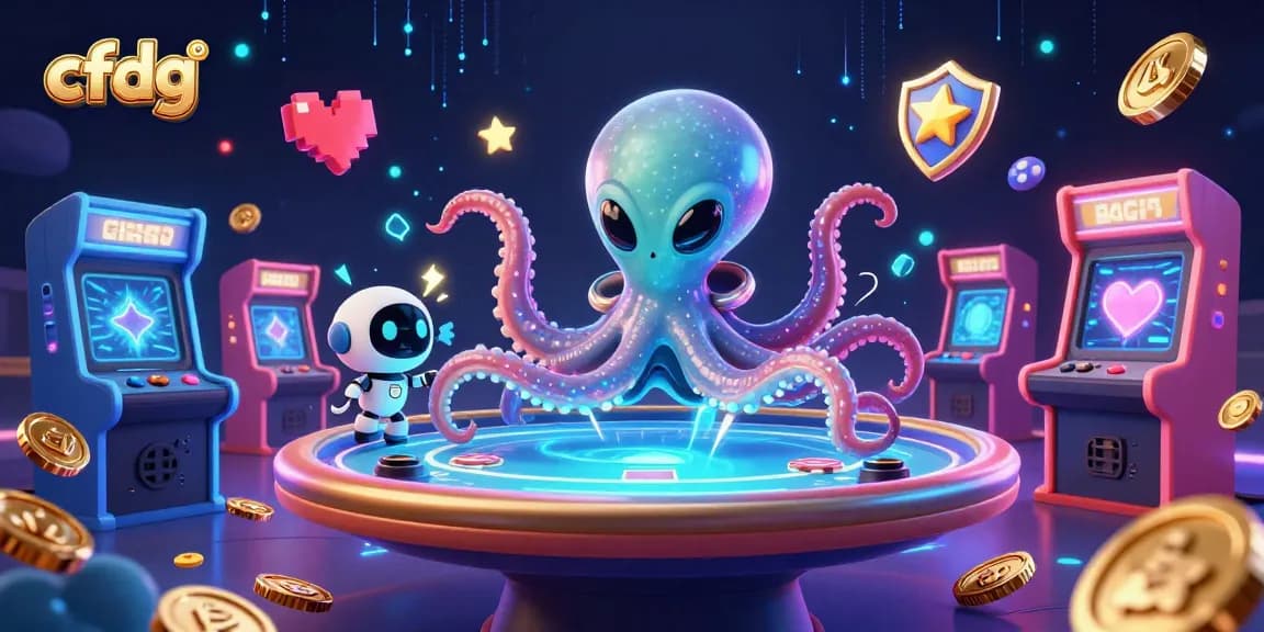 cfdg showcases exhilarating poker action with vibrant 3D gaming elements and alien characters.