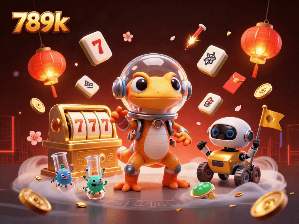 Experience thrilling gameplay at 789k with a vibrant Martian casino adventure illustration.