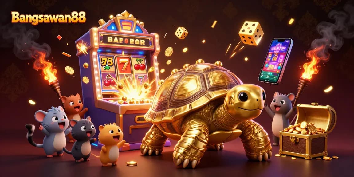 Bangsawan88 offers thrilling gaming opportunities with vibrant, interactive slot elements and golden treasures.