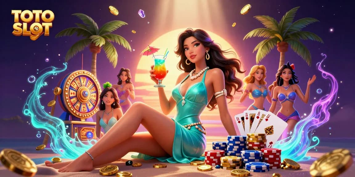 Experience the thrill of TOTO SLOT in a vibrant casino scene with stunning visuals and dynamic gameplay.