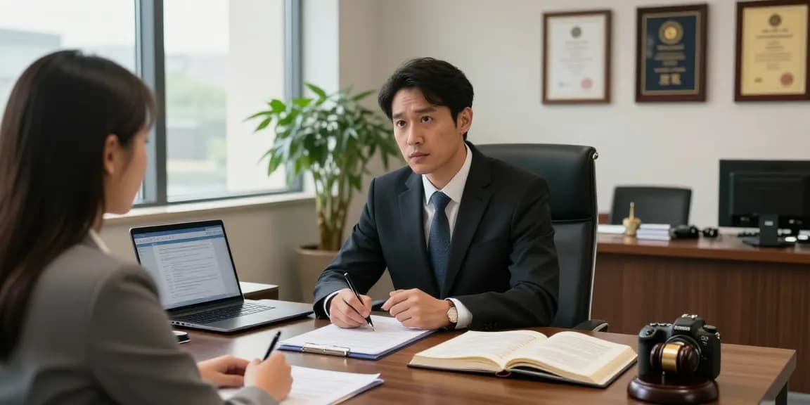 Criminal lawyer consultation scene, pop over here for expert legal advice