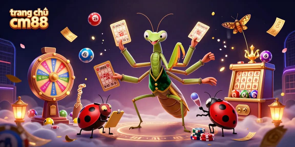 Experience the thrill at trang chủ cm88 with vibrant lottery balls and exciting casino elements in a lively 3D scene.