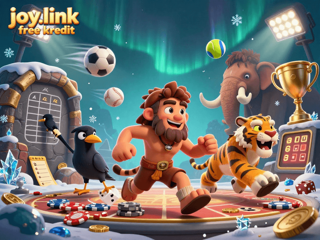 Experience the thrill at joy.link free kredit casino with playful caveman duo and dynamic game action.