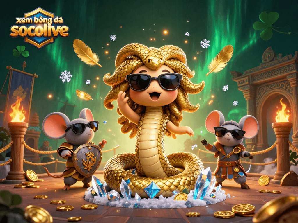 Experience xem bóng đá socolive in a vibrant, action-packed scene featuring interactive casino elements and dynamic characters.