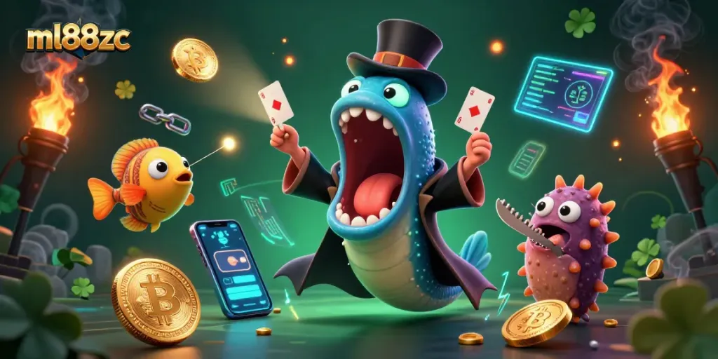 Experience magic with ml88zc as the gulper eel and friends bring vibrant casino action to life!