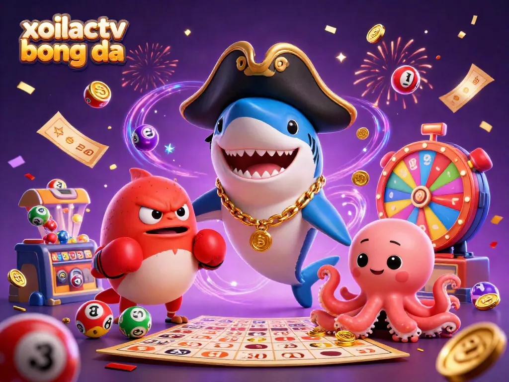 Experience the excitement of xoilactv bong da with an engaging 3D casino illustration showcasing vibrant scenes of thrill.