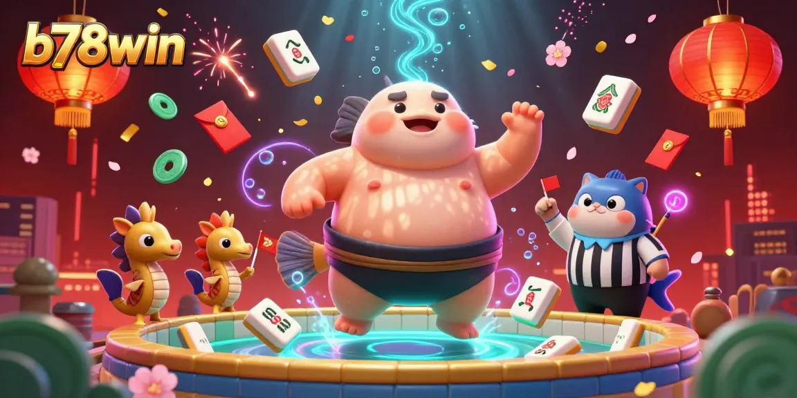 b78win offers exciting underwater casino action featuring a fugu in a sumo ring with dazzling gambling elements.