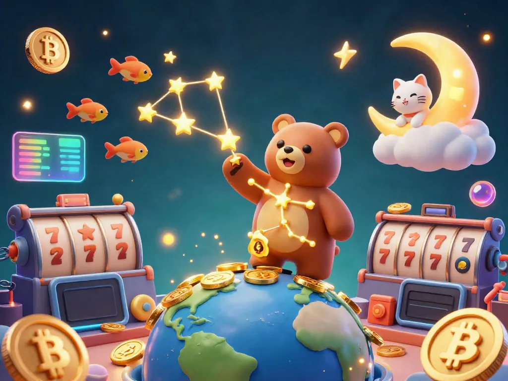 Experience winning strategies with tk888's vibrant 3D casino scene featuring cosmic characters and gaming elements.