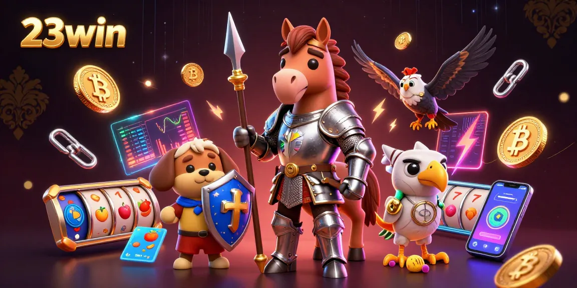 Experience thrilling gameplay at 23win with a magical medieval scene showcasing Bitcoin and Ethereum.