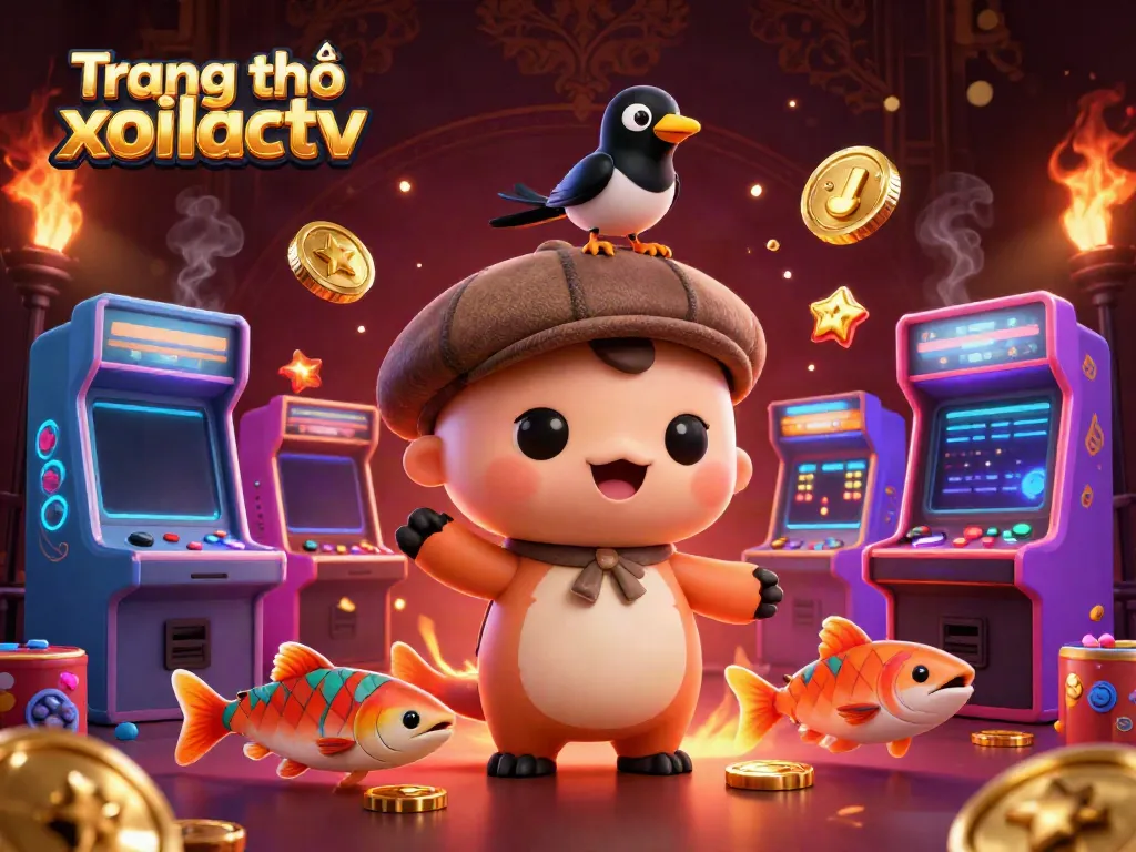 Experience the thrilling action at Trang chủ xoilactv with vibrant casino elements and engaging characters immersed in dynamic gaming.