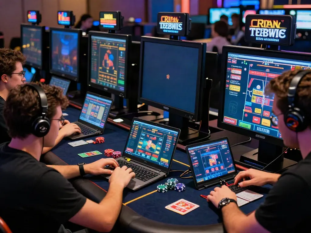 Engaging online casino environment at https://www.78wind.love/ with players involved in vibrant gaming activities.