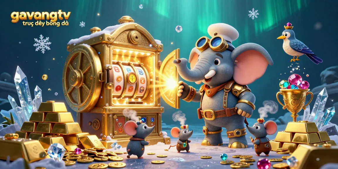 Experience the thrill of gavangtv trực tiếp bóng đá through an engaging 3D illustration showcasing a lively gaming scene.