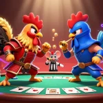 Experience thrilling action at SC88 with dynamic fighting rooster characters in a dramatic casino setting.
