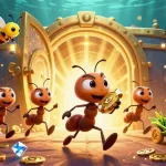 Experience the thrilling journey of sunwin. with cartoon ants and giant casino treasures in a heist!