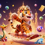 Menangkan taruhan dengan mix parlay, ilustrasi 3D penuh warna dan detail dari permainan judi online.
